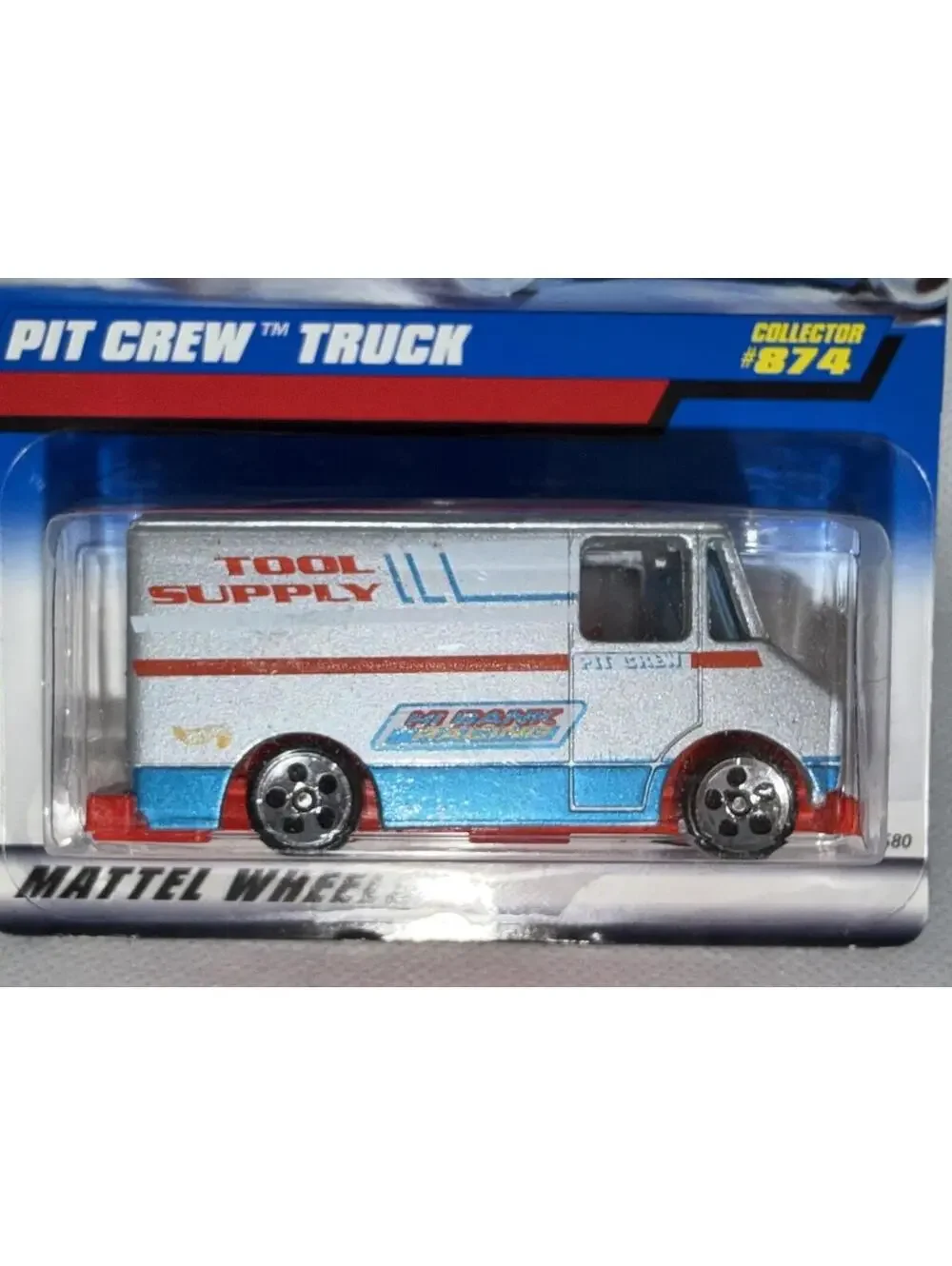 Hot Wheels 1998 Pit Crew Truck Tool Supply Silver Mattel Wheels 1:64 Car #874